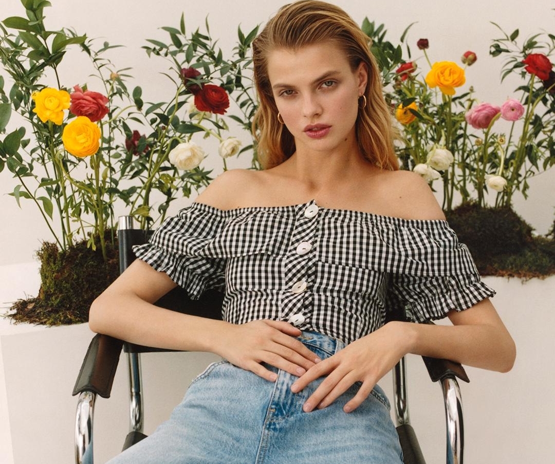 model wearing topshop clothing