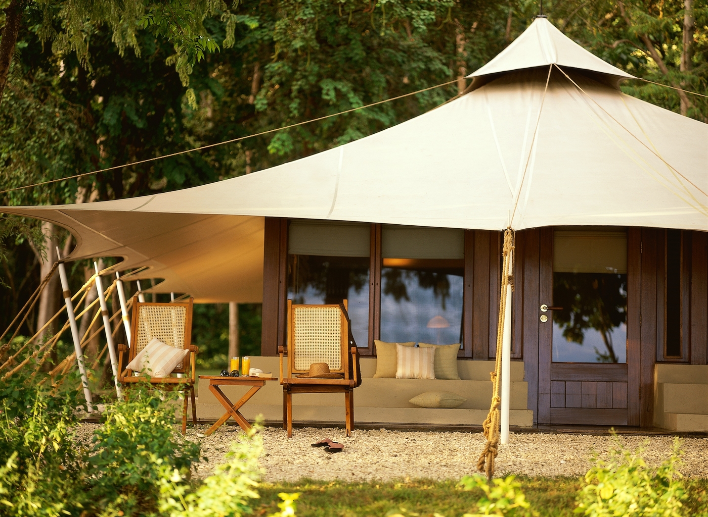 luxury camping holidays Amanwana Indonesia
