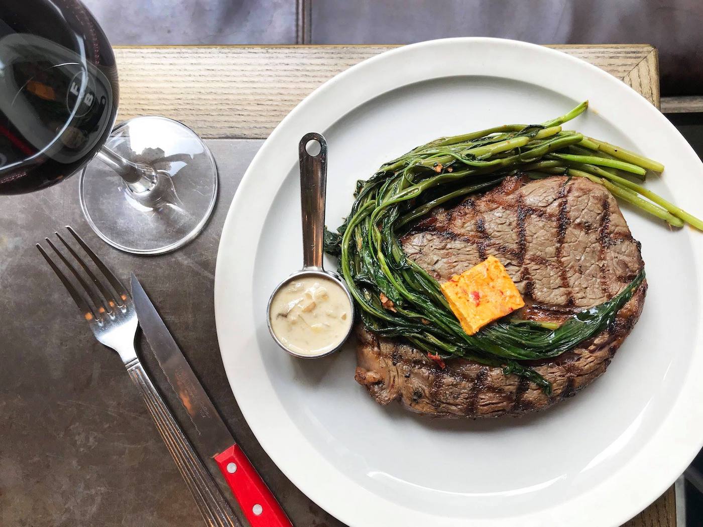 steak on a plate