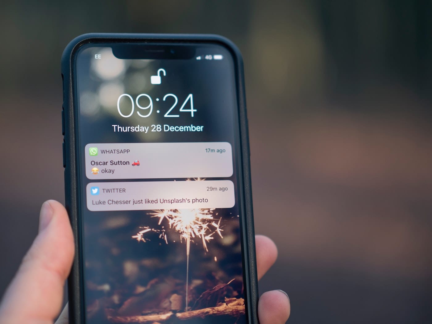 phone with notifications