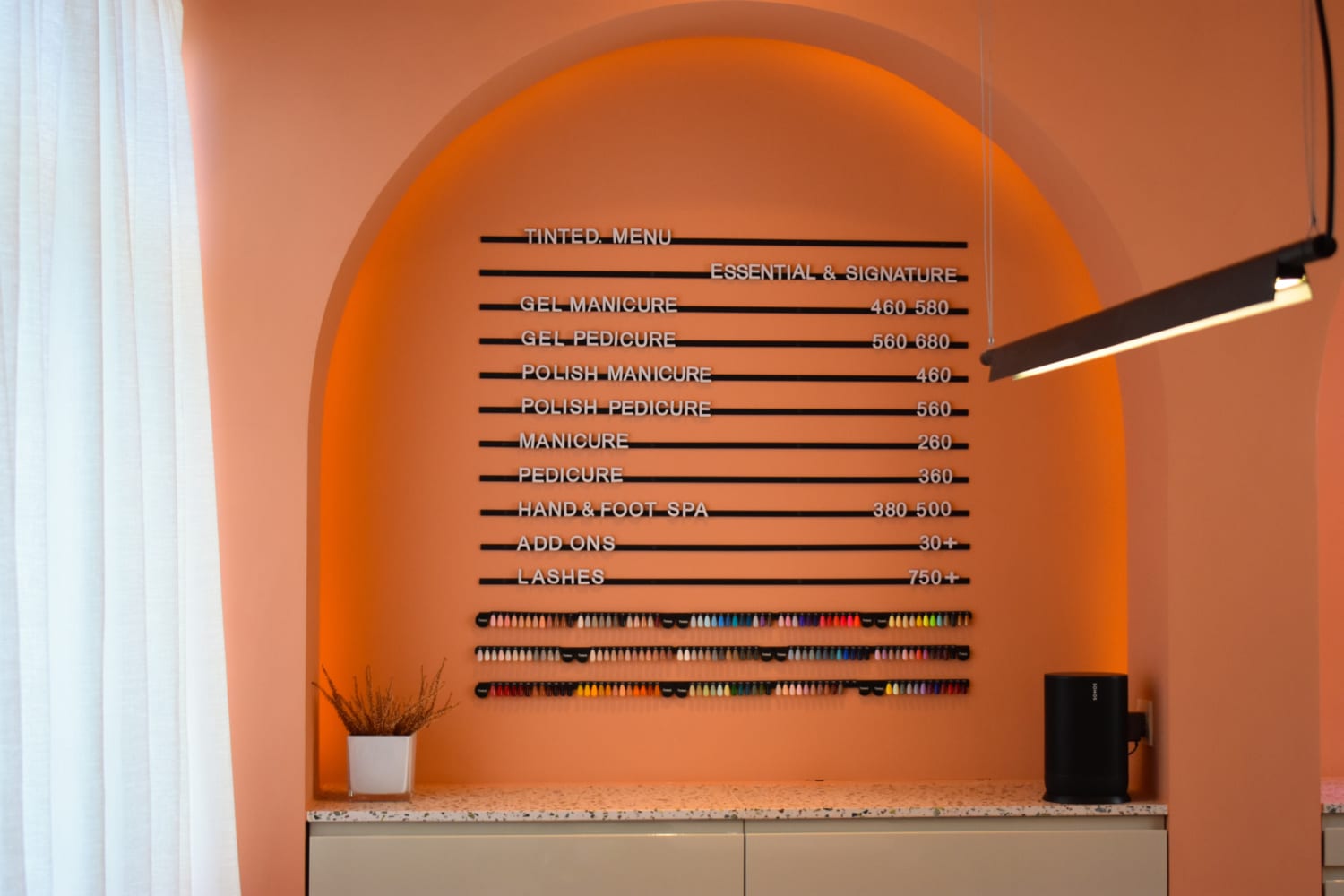 Tinted Hong Kong menu