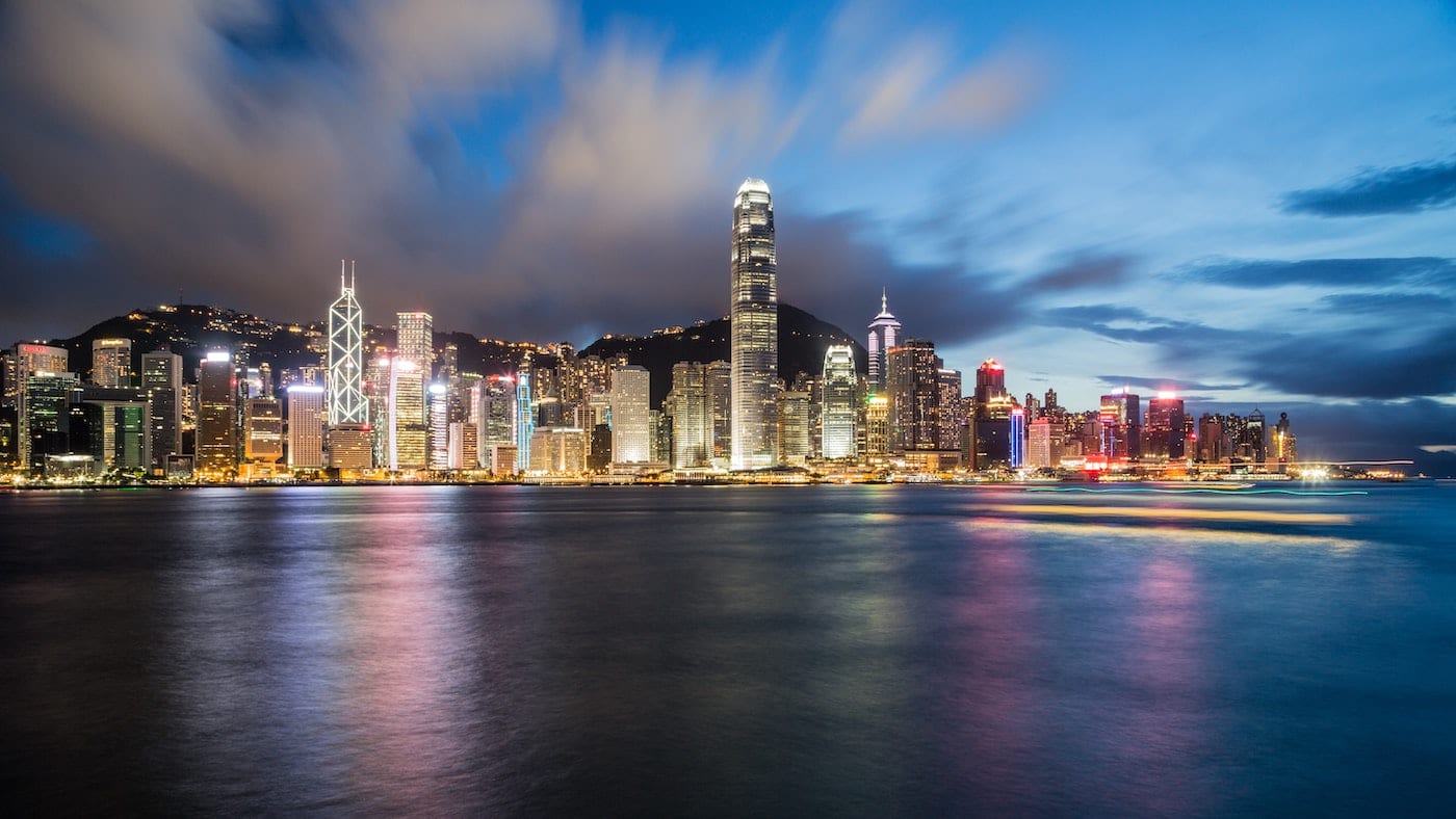 Victoria Harbour at night